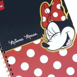 Libreta Argollada Durabook Mickey-Minnie  100 Hojas Linea 4 Materias  - Minnie