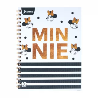 Libreta Argollada Durabook Mickey-Minnie Grande 100 Hojas Linea 4 Materias  - Minnie Rayas