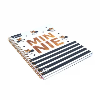 Libreta Argollada Durabook Mickey-Minnie Grande 100 Hojas Linea 4 Materias  - Minnie Rayas