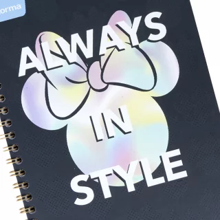 Libreta Argollada Durabook Mickey-Minnie Grande 150 Hojas Linea 6 Materias  - Always In Style