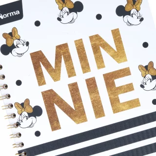 Libreta Argollada Durabook Mickey-Minnie Grande 150 Hojas Linea 6 Materias  - Minnie Rayas