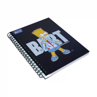 Libreta Argollada Durabook Simpsons Grande 150 Hojas 6 Materias Lineas  - Bart Rayos X