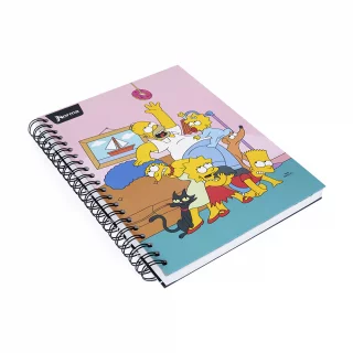 Libreta Argollada Durabook Simpsons Grande 150 Hojas 6 Materias Lineas  - Familia