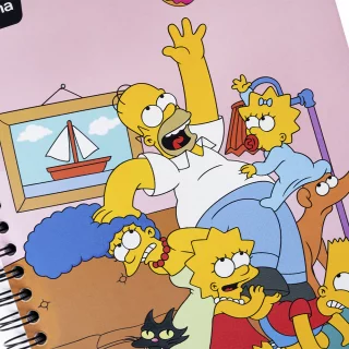 Libreta Argollada Durabook Simpsons Grande 150 Hojas 6 Materias Lineas  - Familia