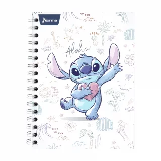 Libreta Argollada Durabook Stitch  100 Hojas 4 Materias Lineas   - The Flow