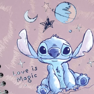 Libreta Argollada Durabook Stitch Grande 150 Hojas 6 Materias Linea  - Love Is Magic