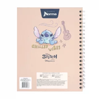 Libreta Argollada Durabook Stitch Grande 150 Hojas 6 Materias Linea  - Tropical Love