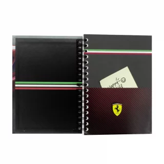 Libreta Argollada Tapa Dura  4 Materias 100 Hojas 1 Linea Ferrari - 458 Blanco