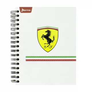 Libreta Argollada Tapa Dura  4 Materias 100 Hojas 1 Linea Ferrari - Fondo Blanco