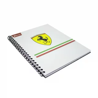 Libreta Argollada Tapa Dura  4 Materias 100 Hojas 1 Linea Ferrari - Fondo Blanco