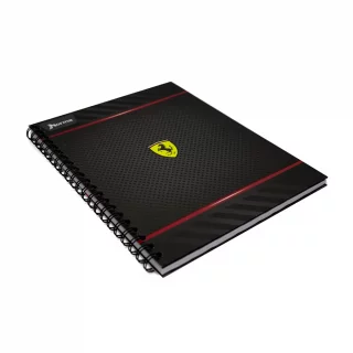 Libreta Argollada Tapa Dura  4 Materias 100 Hojas 1 Linea Ferrari - Logo Texturas