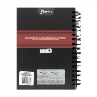 Libreta Argollada Tapa Dura  4 Materias 100 Hojas 1 Linea Ferrari - Sf90 Stradale