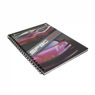 Libreta Argollada Tapa Dura  4 Materias 100 Hojas 1 Linea Ferrari - Sf90 Stradale