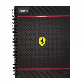 Libreta Argollada Tapa Dura Grande 6 Materias 150 Hojas 1 Linea Ferrari - F Texturas