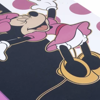 Libreta Cosida   Mickey-Minnie   100 Hojas Cuadriculado  - Circulos Rosas