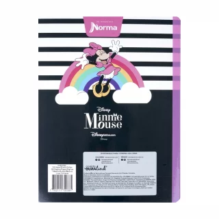 Libreta Cosida   Mickey-Minnie   100 Hojas Cuadriculado  - Circulos Rosas