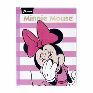 Libreta Cosida   Mickey-Minnie   100 Hojas Cuadriculado  - Lineas Rosa