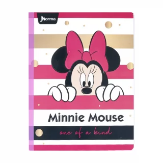 Libreta Cosida   Mickey-Minnie   100 Hojas Cuadriculado  - Moño