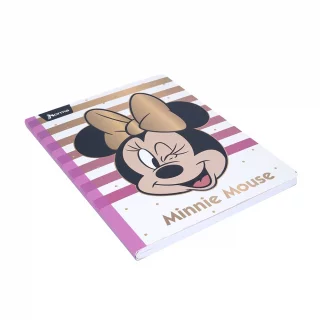 Libreta Cosida   Mickey-Minnie   100 Hojas Cuadriculado  - Moño Dorado