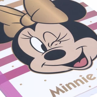 Libreta Cosida   Mickey-Minnie   100 Hojas Cuadriculado  - Moño Dorado