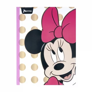 Libreta Cosida   Mickey-Minnie   100 Hojas Cuadriculado  - Moño Rojo