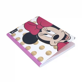 Libreta Cosida   Mickey-Minnie   100 Hojas Cuadriculado  - Moño Rojo