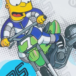 Libreta Cosida 100 Hojas Cuadriculado Los Simpsons - Motocross