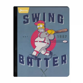 Libreta Cosida 100 Hojas Cuadriculado Los Simpsons - Swing Batter