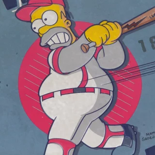 Libreta Cosida 100 Hojas Cuadriculado Los Simpsons - Swing Batter