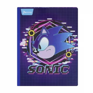 Libreta Cosida 100 Hojas Cuadriculado Sonic - Angry