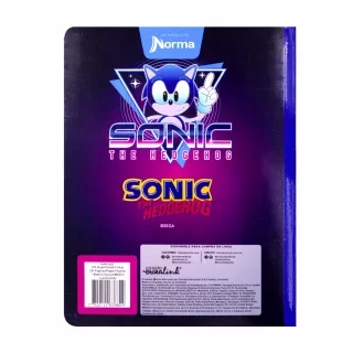 Libreta Cosida 100 Hojas Cuadriculado Sonic - Angry