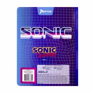 Libreta Cosida 100 Hojas Cuadriculado Sonic - Blue