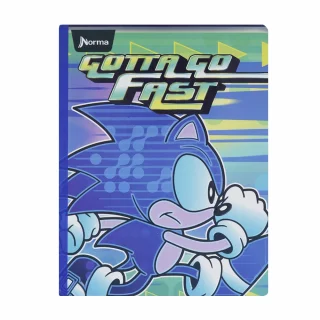 Libreta Cosida 100 Hojas Cuadriculado Sonic - Go Fast