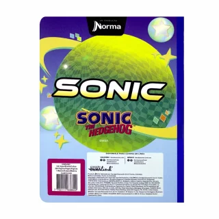 Libreta Cosida 100 Hojas Cuadriculado Sonic - My Game