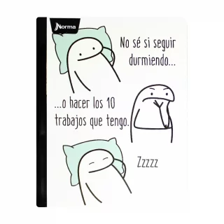 Libreta Cosida 100 Hojas Linea Corriente Memes - Dormir