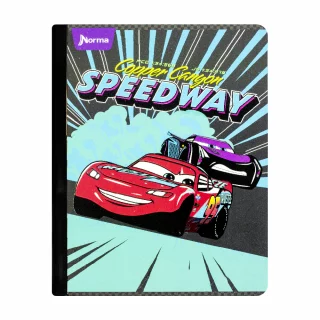 Libreta Cosida Cars  100 Hojas   Cuadriculado  - 8 Speedway