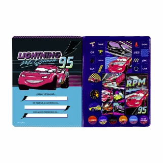 Libreta Cosida Cars  100 Hojas   Doble Linea  - 2 Race