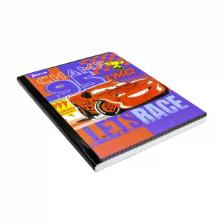 Libreta Cosida Cars  100 Hojas   Doble Linea  - 4 Champ