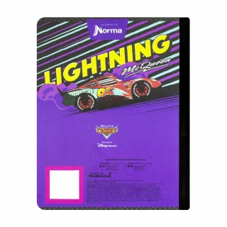 Libreta Cosida Cars  100 Hojas   Doble Linea  - 9 Mach Speed