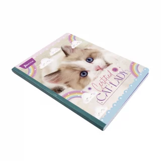 Libreta Cosida Dogs-Cats  100 Hojas   Cuadriculado  - 2 Cat Lady