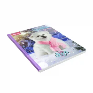 Libreta Cosida Dogs-Cats  100 Hojas   Cuadriculado  - 3 Sparkles In Snow