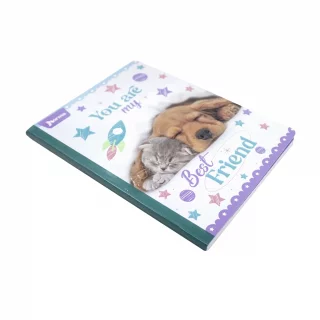 Libreta Cosida Dogs-Cats  100 Hojas   Cuadriculado  - 4 Best Firend