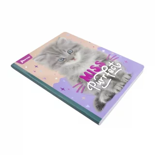 Libreta Cosida Dogs-Cats  100 Hojas   Cuadriculado  - 5 Miss Purrfect