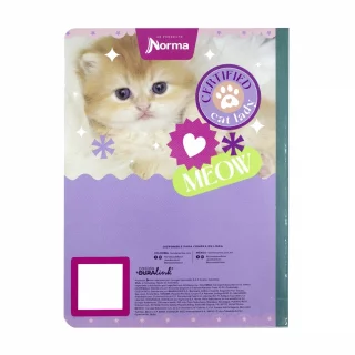 Libreta Cosida Dogs-Cats  100 Hojas   Cuadriculado  - 8 Kitty Meow