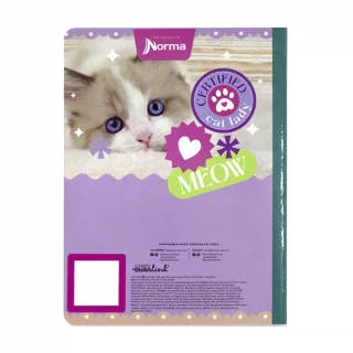 Libreta Cosida Dogs-Cats  100 Hojas   Cuadriculado  - 9 Dreams Happen