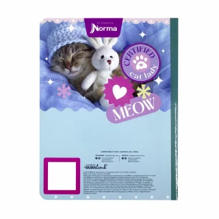 Libreta Cosida Dogs-Cats  100 Hojas   Doble Linea  - 2 Cat Lady