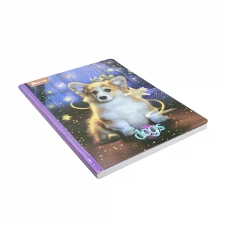 Libreta Cosida Dogs-Cats  100 Hojas   Linea Corriente  - 8 Corgi Corona