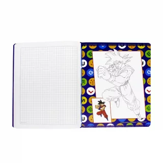 Libreta Cosida Dragon Ball  100 Hojas   Cuadriculado  - 2 Goku Blue