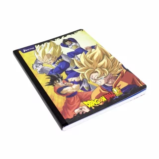 Libreta Cosida Dragon Ball  100 Hojas   Cuadriculado  - 3 Goku Y Vegeta