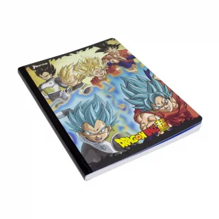 Libreta Cosida Dragon Ball  100 Hojas   Cuadriculado  - 5 Goku Blue Y Vegeta